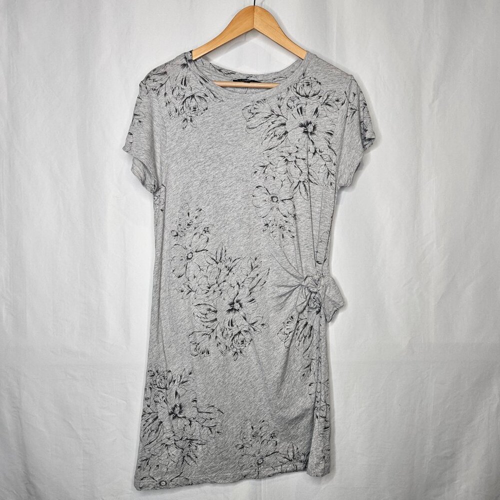 Sanctuary Wrapsody Florat T-Shirt Dress Tie Front